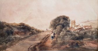 Attributed to Peter de Wint (1784 - 1849) Watercolour Rural scene Bears pencil inscription under