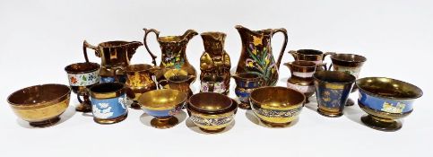 Large collection of lustreware pottery