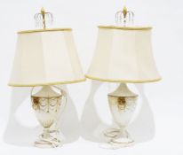 Pair of modern classical style urn-shaped table lampsCondition Report Approx. 40.5cm to lower edge