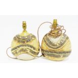 Pair of Lewis Hudson's studio pottery lamps