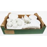 Pillivuyt France part dinner service together with various glazed kitchenwares (5 boxes)