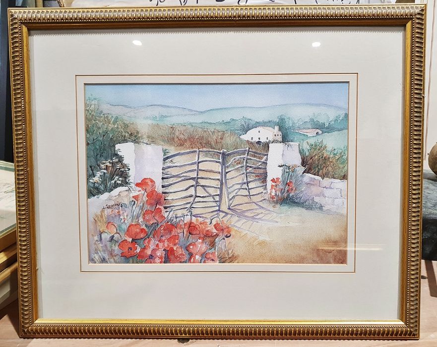 Richards Oil on board Two finches, signed lower right together with Oil on board Village scene, - Image 13 of 14