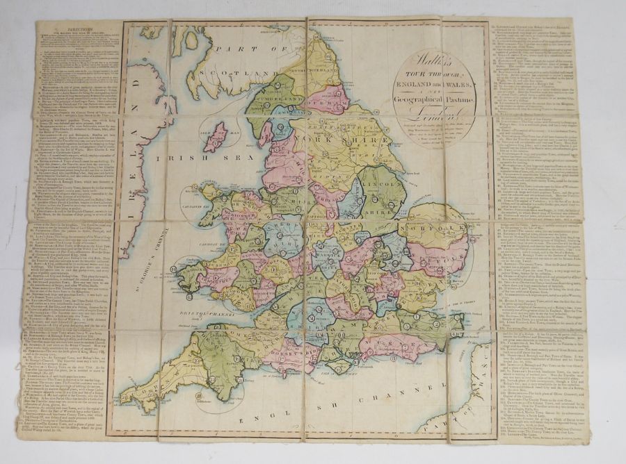 Wallis's New Geographical Game, Exhibiting a Tour Through England and Wales", London, published John - Image 2 of 10
