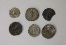 Group of Roman Silver Coins from the Republic to late roman (6)