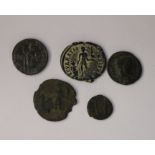Group of (5) Late Roman Coins (4th Century) of Valentinian & Magnus Maximus, Constantinus II -