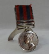 Military General Service Medal 1793 - 1814 with easel stand and Toulouse and Orthes clasps named