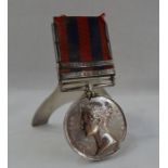 Military General Service Medal 1793 - 1814 with easel stand and Toulouse and Orthes clasps named
