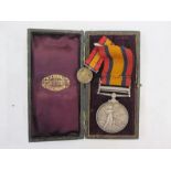 Boer war Queens South Africa medal with Transvaal and Natal clasps, named to K M Pardhy Surgeon