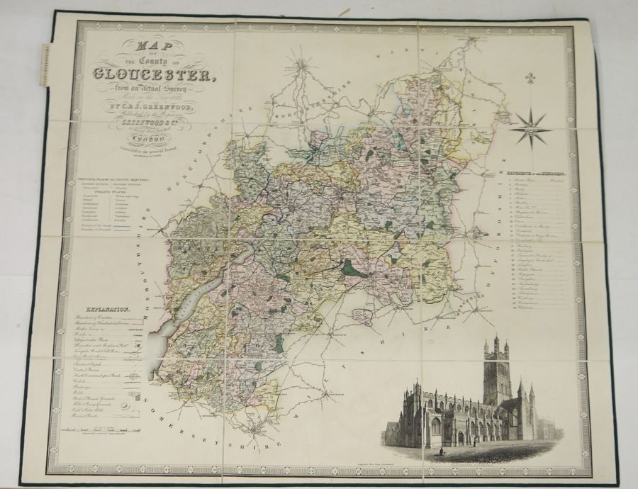 Maps - C & A J Greenwood from Greenwood's Atlas - Hereford, Shropshire, Monmouth, Devon, Somerset, - Image 4 of 4