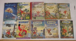 "The Rupert Adventure Series", nos.1, 3, 4, 5 and 8 "Rupert Daily Express Annual 1966", not price