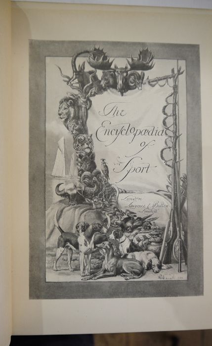 "The Encyclopaedia of Sport", 2 vols, Lawrence & Bullen 1897, numerous illustrations, plates, - Image 17 of 20