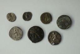 Group of Greek Silver and Bronze Coins (7)