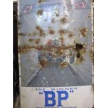 'The Winner BP the British Petrol' 1920's enamel metal advertisement board / sign. Significant