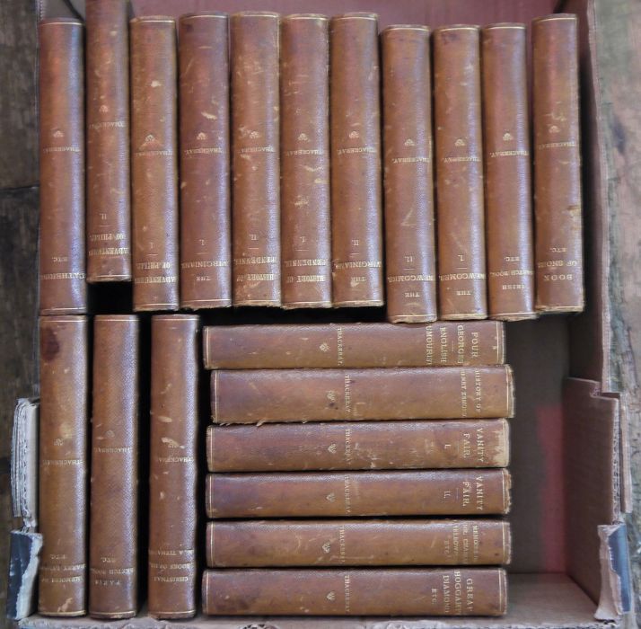 Bindings, the Works of Thackeray, 3 vols of 26, published by Smith Elder & Co 1886, 1870's, - Image 2 of 3