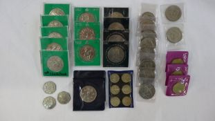 6 x £1 coins for England, Ireland, Scotland and Wales. 37 commemorative crowns, 3 x £5 commemorative