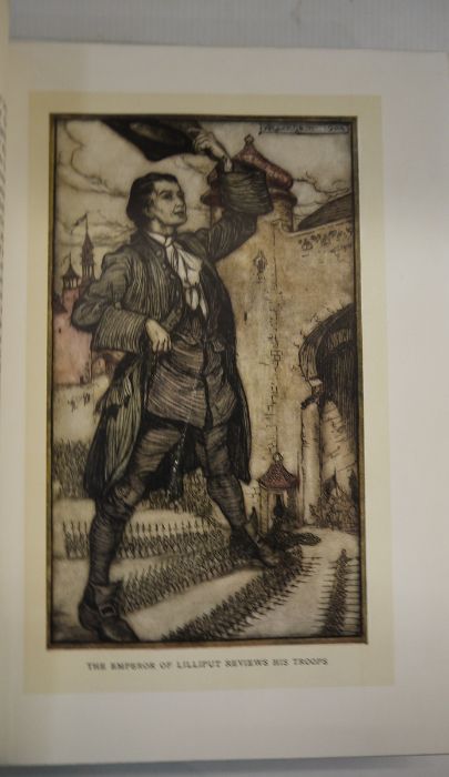 Rackham, Arthur "Gullivers Travels", Dent & Co and E P Dutton & Co 1909, colour frontis with - Image 5 of 15