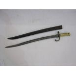French chassepot sword bayonet with metal scabbard, 1870c