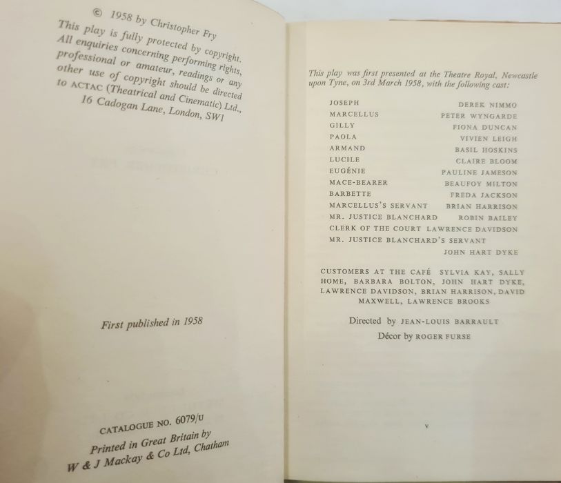 Fry, Christopher  "Thor With Angels", Geoffrey Cumberlege , Oxford University Press 1951,  signed on - Image 13 of 27