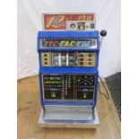Retro Aristocrat Jubilee Riviera Tic-Tac-Toe slot machine. In working order and keys included. Works