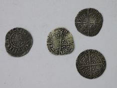 Henry VII (1485-1509) Half Groats of York (1) and Canterbury (2). York Half Groat two keys either