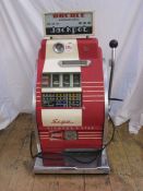 Retro Sega Diamond 3 Star slot machine. In working order and keys included. Works on 10p (1950-1970)