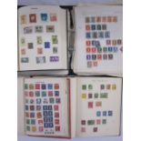 Albums and loose stamps and seven covers, mainly hundreds, mostly modern and 3 stamp catalogues,