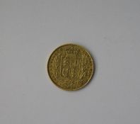 1853 Sovereign, WW incuse, G rotated in Gratia, 5 over broken 5 in date - scarce