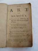 D'Assigny, Marius  "The Art of Memory, a treatise useful for all especially such as how to speak