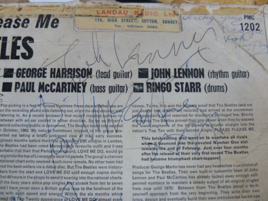 THE BEATLES - SIGNED  - The Beatles LP  'Please Please Me' signed by all four Beatles and other - Image 16 of 28