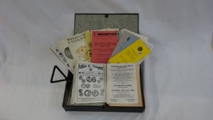 Folder of dealer's lists.  This lot will appeal to collectors and researchers alike. Ideal to