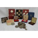 1863 maundy set (mottled toning) various silver coins form George III, silver proof set, the Royal S