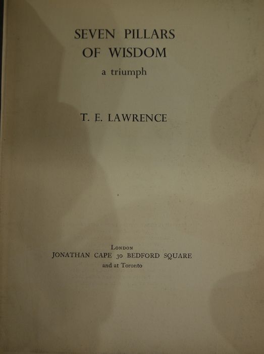 Lawrence, T E  "Seven Pillars of Wisdom", no.562 of a limited edition of 750 copies for sale, - Image 5 of 11