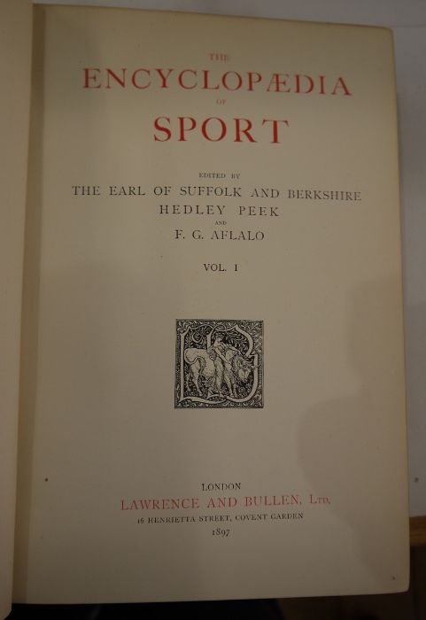 "The Encyclopaedia of Sport", 2 vols, Lawrence & Bullen 1897, numerous illustrations, plates, - Image 19 of 20