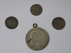 Group of William & Mary Coins (1689-1694) 2 x 1689 Fourpence both with GV Below bust and 1 x 1693/