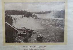 Black and white photograph named 'Niagara Falls from the Canadian Side. One of the Worlds Greatest