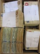 Box of used KGVI and QEII registered envelopes, many hundreds (1 box)