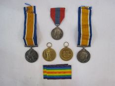 Two pairs of WWI medals, imperial service medal named to 3003504 to CPL F.G.Apperley.RE "241923.