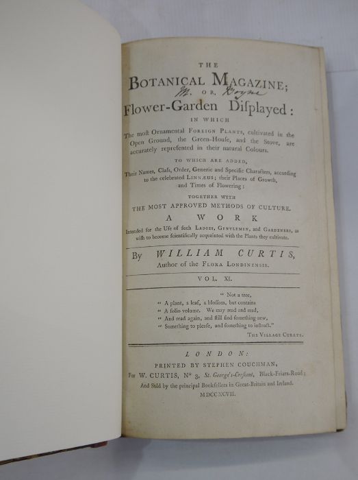 Curtis "The Botanical Magazine; or Flower-Garden Displayed ...", vol 11 and 12, London printed by - Image 2 of 11