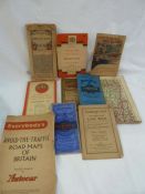 Assorted ordnance survey, road, cycling and tourist maps and atlases dating from 1914 to 21th