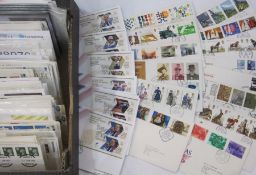 Box of approx. 100 FDC's decimal and LDS, addressed and blank. Including 2021 Paralympic Gold