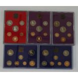 Royal Mint Proof Sets (5) 1980 x 2, 1981 and 1982 x 2