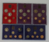 Royal Mint Proof Sets (5) 1980 x 2, 1981 and 1982 x 2