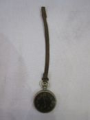 Rolex WWI military issue open-faced pocket watch, no.A13035 with black dial, Arabic numerals,