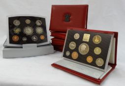 1995 - 2000 Proof sets (6) in total - noted that 1999 and 2000 sets have damage to casing not coins