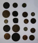 Group of coins (19) to include 1951 penny x 2, 1937 half penny with lustre & Victoria farthing 1886