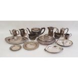 Assorted electroplated wares to include teapots, tureens, flatware, etc (2 boxes)