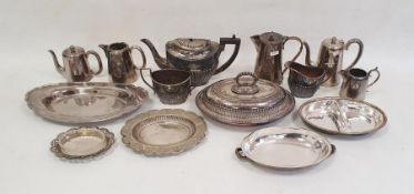Assorted electroplated wares to include teapots, tureens, flatware, etc (2 boxes)