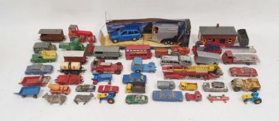 Assorted vintage toys to include a Hornby Dublo No.133 car unit, Corgi Juniors horse box, etc and