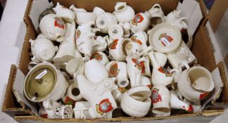 Collection of crested china, including Goss, Longton china, S.Hancock & Sons and others, models of