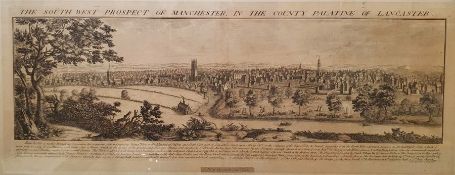 After S & N Buck Engraving "The South West Prospect of Manchester in the County of Palatine of